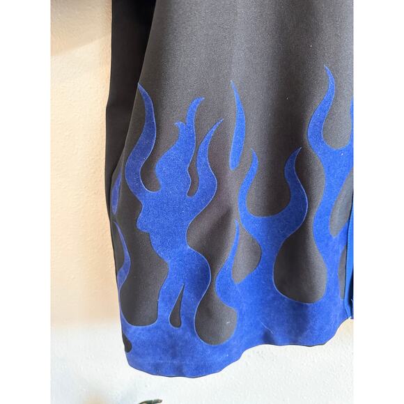 90’s Guy Fieri Vibes Blue Flame Casino Button Up XL - Picture 5 of 11